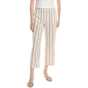 Jones New York Womens Linen-Blend Crop Pant, Beige